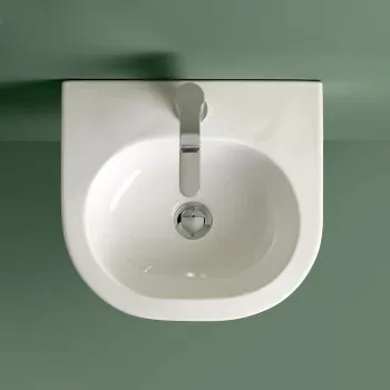 Раковина Kerasan Flo 40x37, с 1 отв под смеситель, белый 314901*1