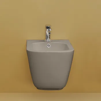 Биде подвесное Kerasan Tribeca 55, c 1 отв под смеситель, c креплением WB9N, Nocciola 512581