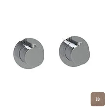 Смеситель настенный встраиваемый Almar термостатический, с переключателем на 2-3 положения, внешняя часть, copper brushed pvd E180132.CO