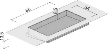 Раковина Brenta D-Line 65х34 см из композита Solid Surface встраиваемая снизу с щелевым сливом DLN0310