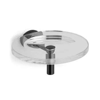 Мыльница подвесная Bertocci Cinquecento, прозрачное стекло/черный матовый 11005010800