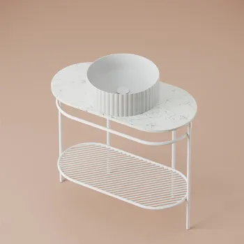 Консоль металлическая с раковиной Artceram Flair TFA013 05