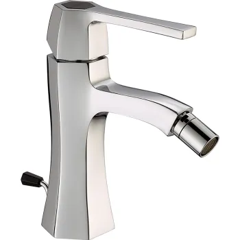 Смеситель для биде Cisal Cherie однорычажный, на 1 отверстие с донным клапаном, хром/черный матовый CH0005546T