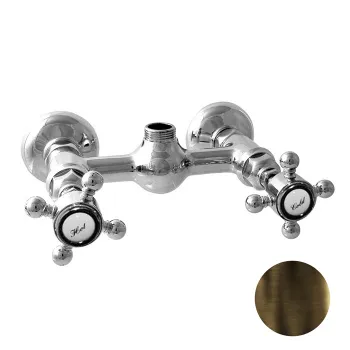 Смеситель для душа Nicolazzi Half Dome на 2 отверстия, вывод сверху 1/2 (без шланга и лейки), тёмная бронза 1425DB70