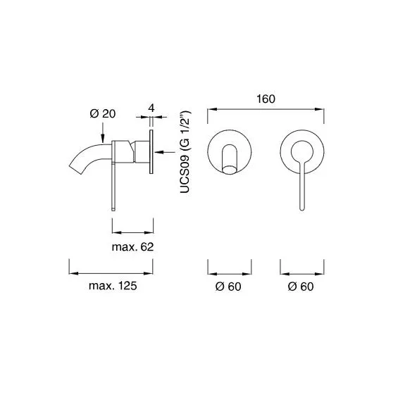 Cмеситель для ванны CEA Design Innovo INV 20 L сталь