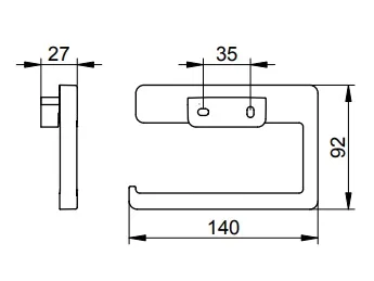 Держатель туалетной бумаги Keuco Moll 12762250000 латунь шлифованная