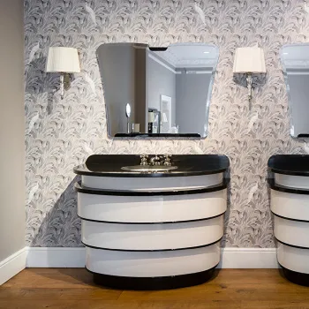 Тумба под раковину Devon&Devon Summertime PURE со столеш.из черного mрамора nero marquinha 1250х620х890 мм с 3 отв.под смесит без раковины SUMMERTIME/NEMAR/PW