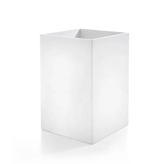 3SC Mood White Ведро, без крышки, 20х30х20 см, композит Solid Surface, цвет: белый матовый MW65A
