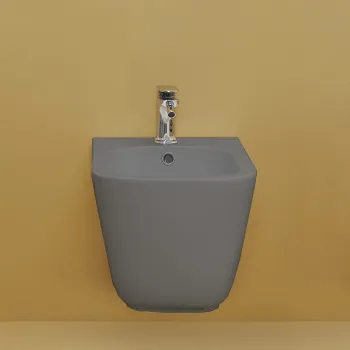 Биде подвесное Kerasan Tribeca 55, c 1 отв под смеситель, c креплением WB9N, Ferro matt 512589