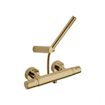 Смеситель термостатический Ramonsoler Tzar для душа с душевым комплектом золото 343401DOC