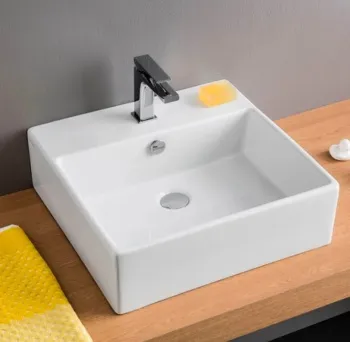 Раковина Artceram QUADRO 50x48, 1 отв., белый QUL002 01 00