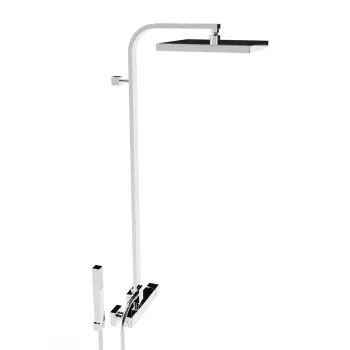 Душевой комплект Stella Bamboo Quadro 3283/420/304-300: смеситель, штанга+ручной+верхний душ 300 хром BQ 02424 CR00