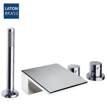 Смеситель на борт ванны Ramonsoler Arola термостатический с каскадным изливом и ручным душем 263304TM