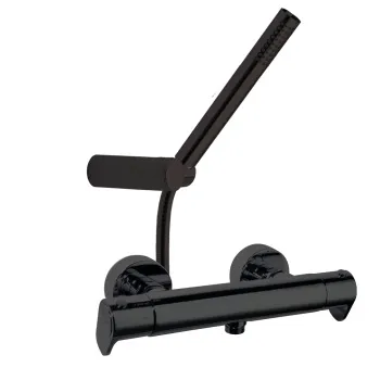 Смеситель термостатический Ramonsoler Alexia для душа с душевым комплектом черный 3634DNM