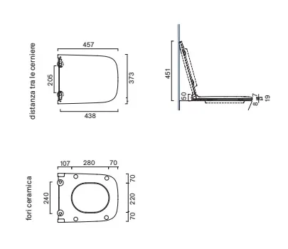 Сиденье для унитаза 46×37 Catalano GREEN с микролифтом тонкое Bianco lucido 0451200001