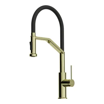 Смеситель для кухни Omoikiri Makkari 2 Plus-SB LG-BL светлое золото черный 4994496