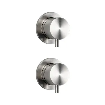 Встраиваемый смеситель для ванны Cisal Xion однорычажный, на 2 выхода, внешняя и внутренняя части в комплекте, нержавеющая сталь AISI 304 XI000215D1