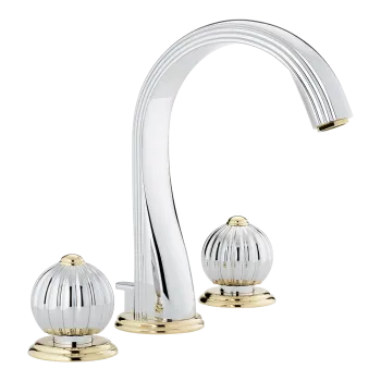 Смеситель для раковины THG Mandarine Metal U1A-G02-151 хром/золото