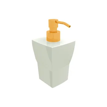 Дозатор керамический настольный/подвесной Bertocci Grace, белый/золото (без настенного держателя) 14277285000