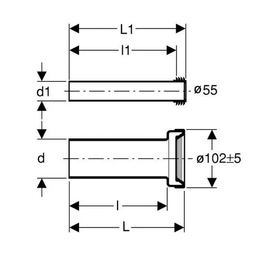 Соединительный комплект для подвесного унитаза Geberit 152.438.46.1 черный