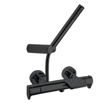 Смеситель термостатический Ramonsoler Alexia для ванны (каскад) с душевым комплектом чёрный 363901DNM