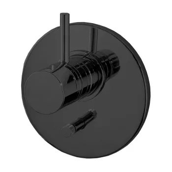 Смеситель для душа Fima Carlo Frattini Wellness Fimatherm встраиваемый, на 2 источника с переключателем, без внутр. части, чёрный матовый F4039X2NS