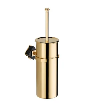 Ёршик для унитаза THG Petale De Cristal Noir U6D-F01-4720C полированное золото