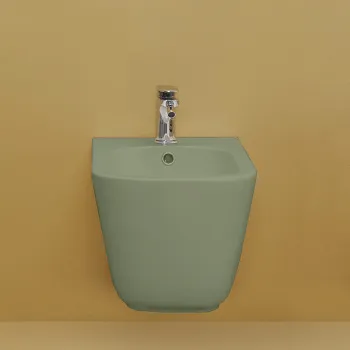 Биде подвесное Kerasan Tribeca 55, c 1 отв под смеситель, c креплением WB9N, Verde muschio 512511 Verde muschio