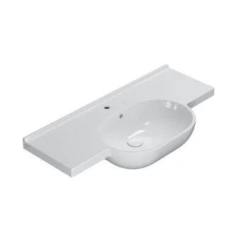 Раковина Globo Mode 100х49 см, 1 отв., подвесная/на столешницу, белый ME100BI*1