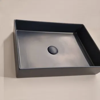 Раковина накладная ArtCeram Scalino 38х55, без отв под смеситель, без слив перелива, notte SCL002 36 00 notte САЛОН