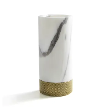 3SC APUANA 2.0 Стакан настольный, цвет: мрамор Bianco Statuario/ottone satinato opaco