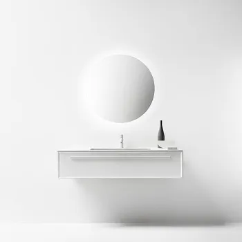 Композиция из тумбы Falper 7.0 R0112000000BQ 1200х450х300 и раковины CERAMILUX P7C12001000OP c 1 отверстием под смеситель, V3D