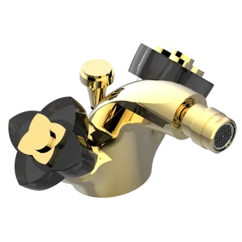 Смеситель для биде THG Petale De Cristal Noir U6D-F01-3202 полированное золото