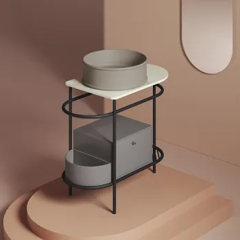 Металлическая консоль с раковиной Artceram Flair ACM037 52