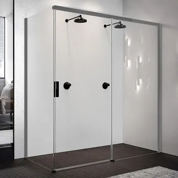 Дверь для душа Novellini Opera 1190-1210х2000, раздвижная, правая, для установки с боковой стенкой, профиль хром, стекло прозрачное, OPEPH119D-1K