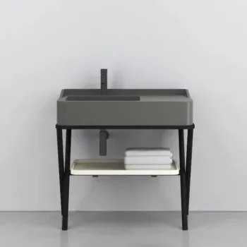 Раковина накладная Cielo Siwa SWLA CM 90 см серый