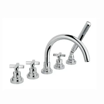 Смеситель на борт ванны Nicolazzi Monte Croce Смеситель на борт ванны с ручным душем на 5 отв 2214CR27