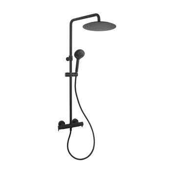 Душевая система Ramonsoler Blautherm термостатическая без излива с регулировкой высоты чёрный 945401RP300NM