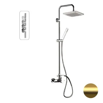 Душевая система Remer Energy золото брашированное (BG) EY37X7SS9SSBG