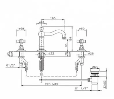 Смеситель для раковины Nicolazzi 3