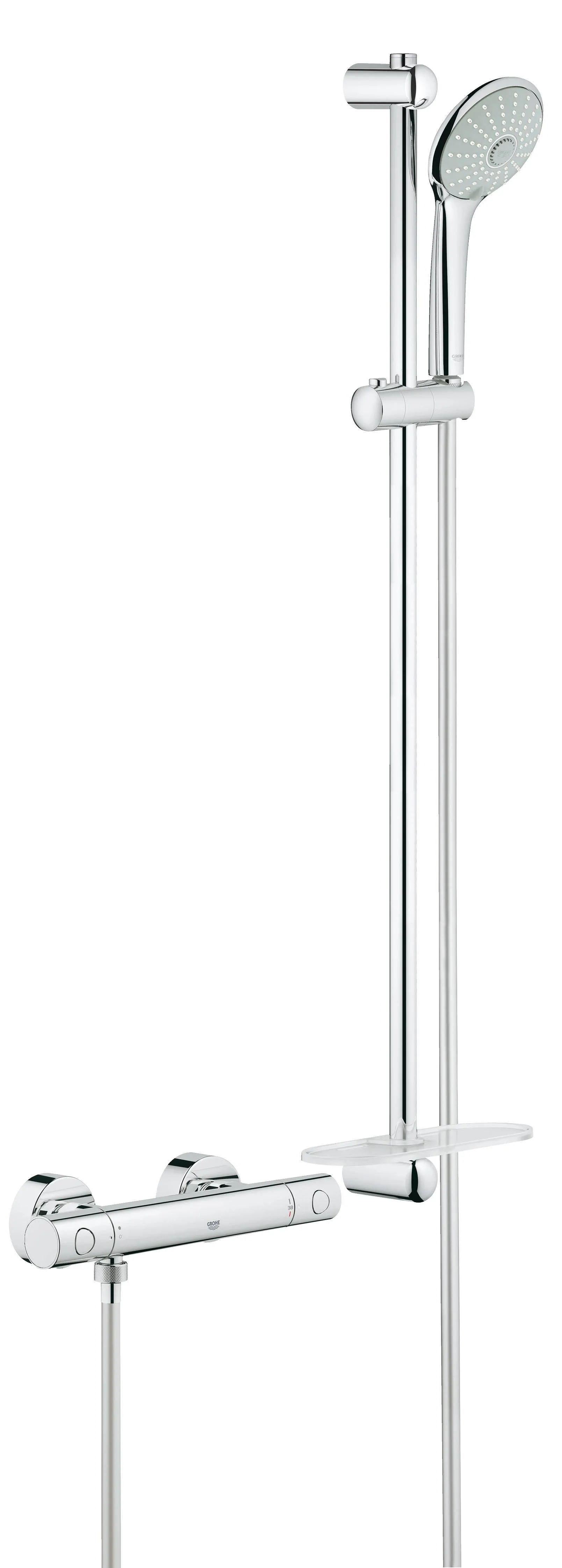 Термостат для душа с душевым гарнитуром, GROHE Grohtherm 1000 Cosmopolitan M, хром, 34321002