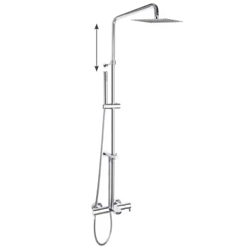 Душевая система Ramonsoler Drako термостатическая с изливом и с регулировкой высоты 335602RPK225