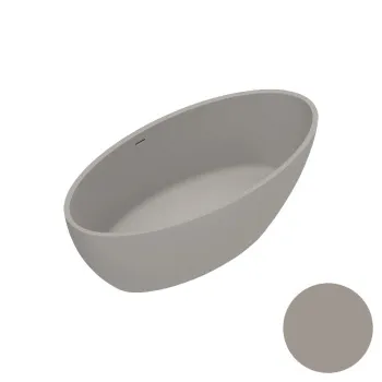 Ванна из искусственного камня 165×80 h52 Catalano Vasche Solid со слив-переливом Tortora satinato 7239010032