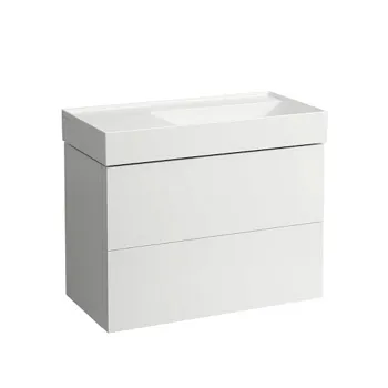 Laufen Kartell Тумба под раковину880x450x600 мм, 2 ящика + орган для ящика, подходит для  810339, с полочкой слева, белый матовый