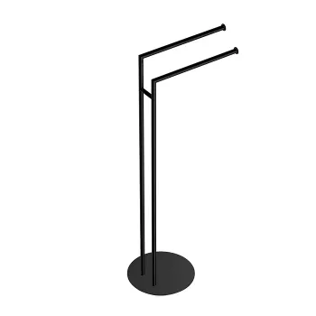 Стойка с двойным полотенцедержателем Colombo Mini напольная, чёрный матовый B4038.NM