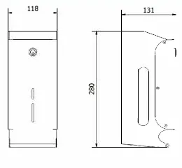 Диспенсер для двух рулонов туалетной бумаги антивандальный матовый Nofer 05101.S