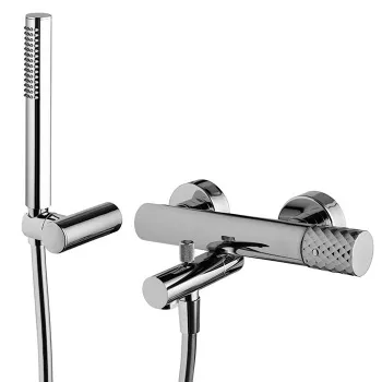 Смеситель для ванны Fima Carlo Frattini Spillo Tech настенный, с ручным душем, хром F3034TNXCR