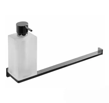 Дозатор для жидкого мыла с полотенцедержателем Colombo Look подвесной, хром/матовое стекло B1674.CR-VAN
