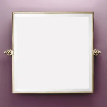 Зеркало настенное квадратное Devon&Devon First Class 51/61х50хh51cм фурнитура, золото светлое DD33110OT