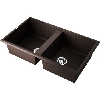 Мойка кухонная Omoikiri Tedori 86-2-DC тёмный шоколад 4993928